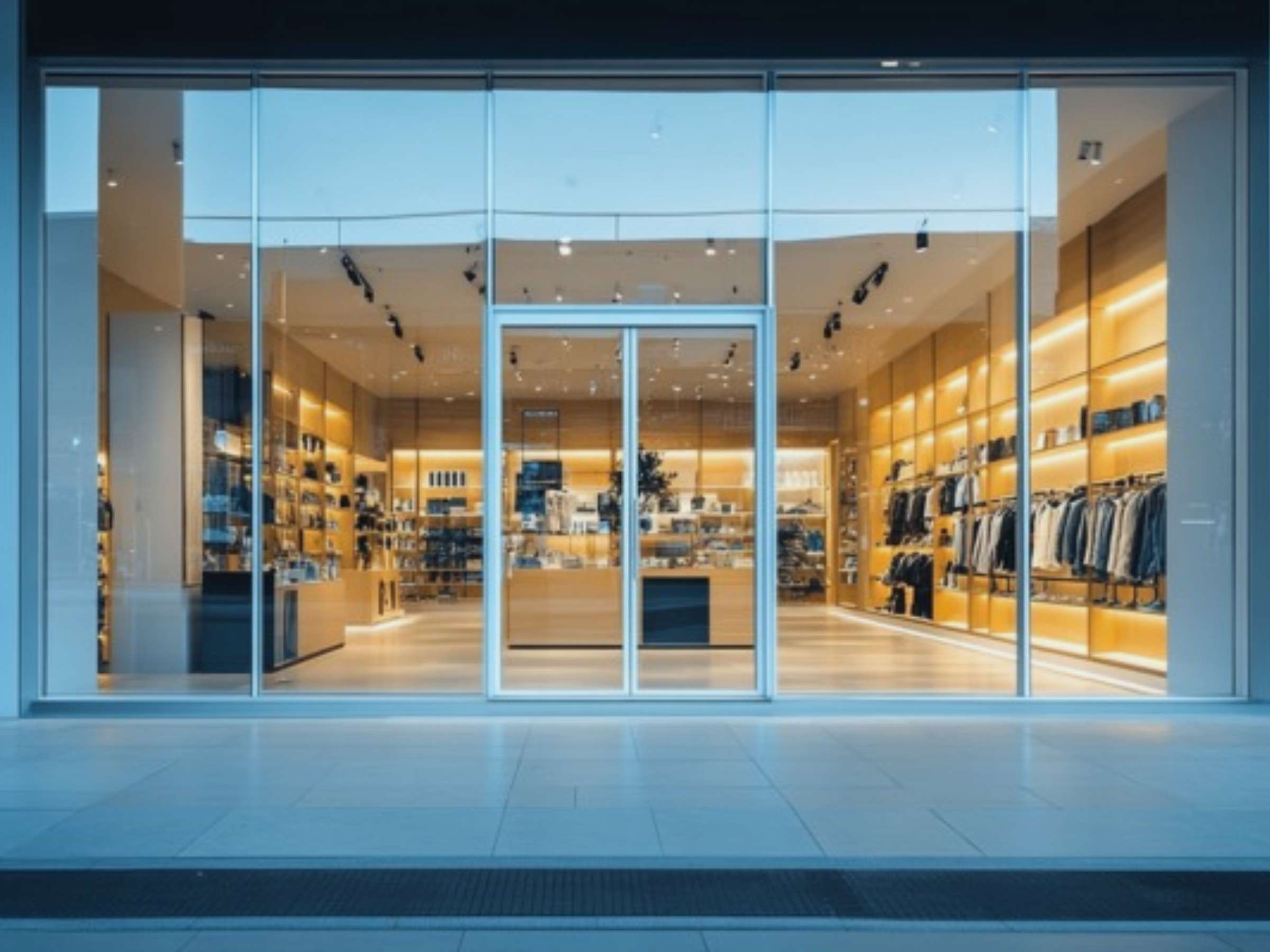 Modern shop glass facade design in Kashmir Srinagar